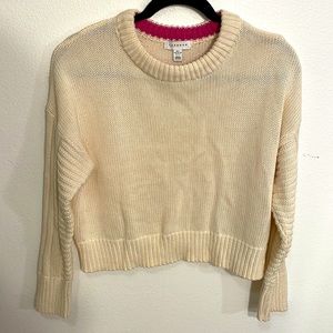 Semi cropped Top Shop cream sweater